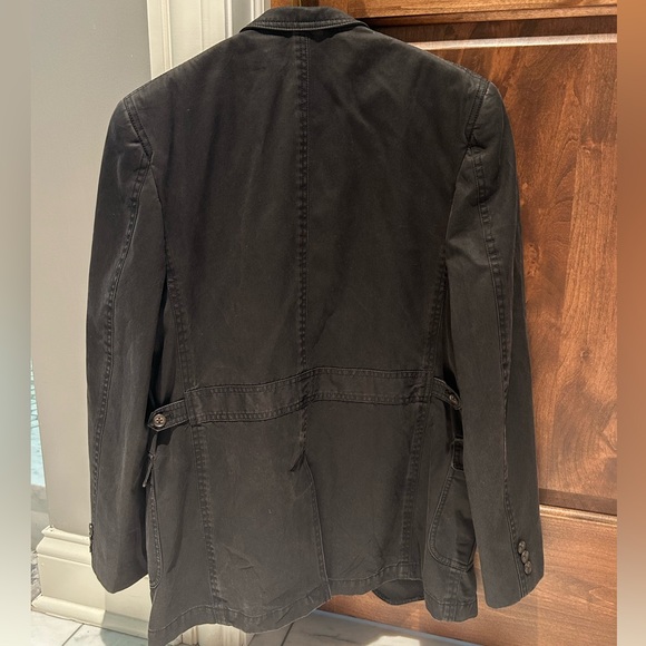 DKNY Charcoal Leather Jacket - Picture 6 of 6